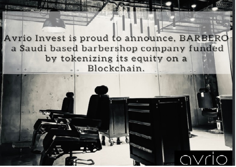 KSA Blockchain investment firms Avrio tokenizes equity shares for Barbero